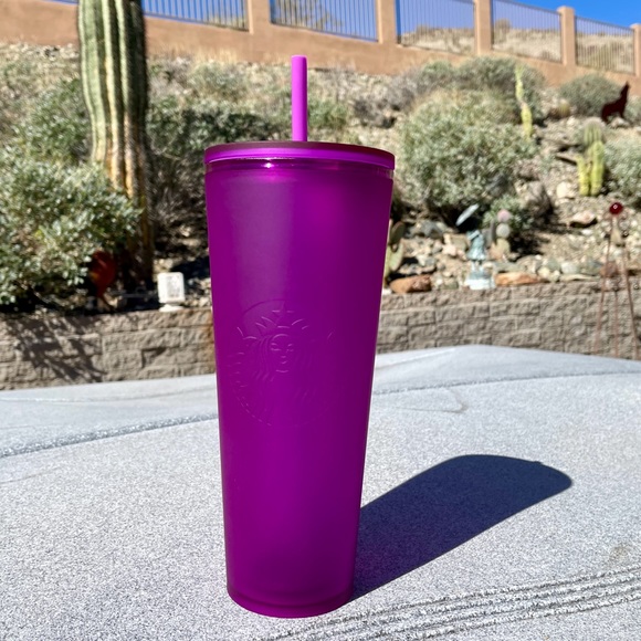 Starbucks purple soft touch matte finish venti cold beverage Tumbler 24 oz - Picture 1 of 11